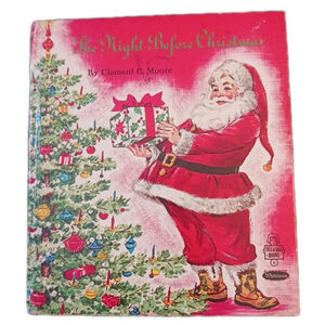 VTG Whitman Tell a Tale Books The Night Before Christmas Santa Holiday Collector